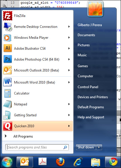 시작 메뉴가 너무 큼 Windows 운영 체제 7