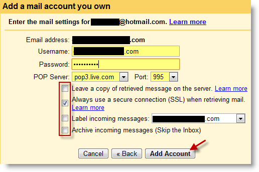 Combine Email Accounts with Gmail