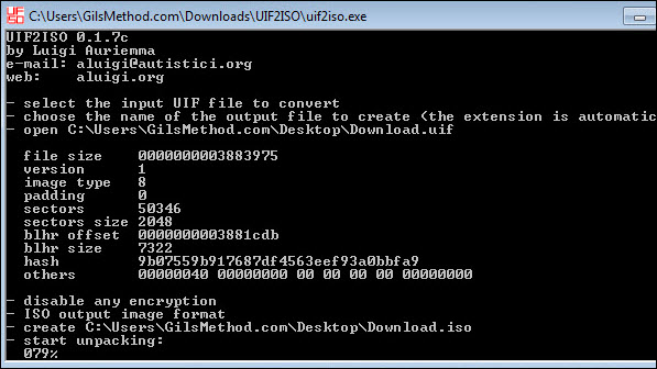 Convert UIF to ISO Files