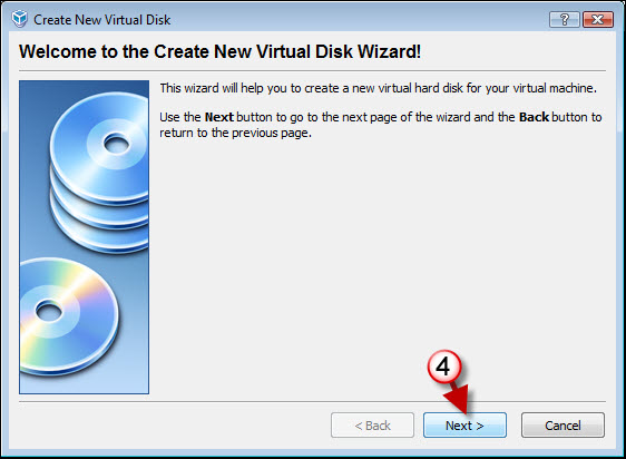Create a new virtual machine in virtualbox