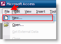 Create New Access Database