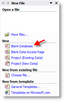 Create New Access Database