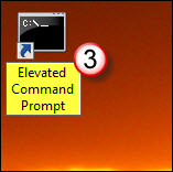 Create Shortcut to Elevated Command Prompt