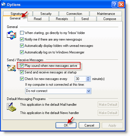 Disable email notifications