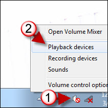 Enable Audio Devices in Windows 7