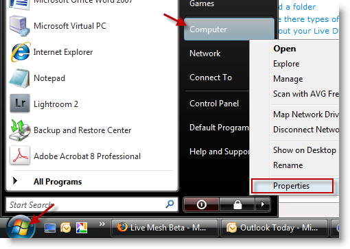 Enable Remote Desktop in Windows Vista
