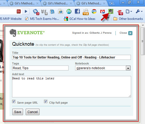 Evernote Extension