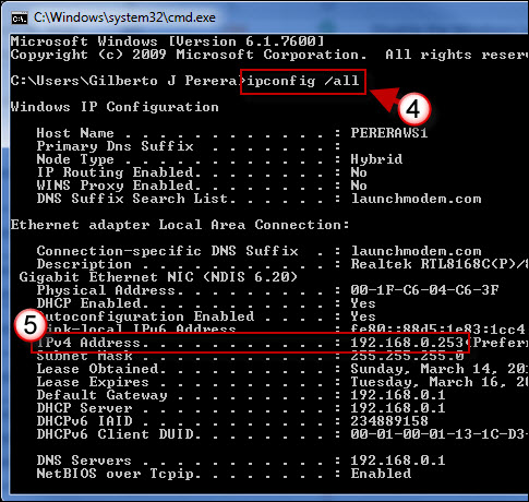 Find Windows 7 IP Address