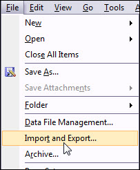 Import Contact List into Outlook 2010