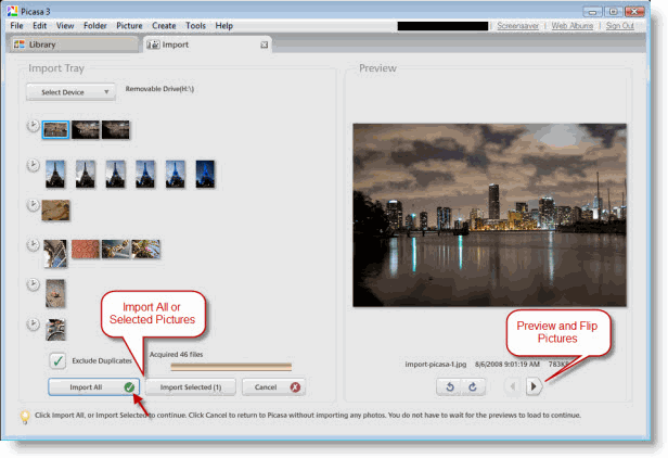 Import and Add Pictures to Picasa