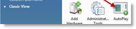 Modify Autoplay Settings In Vista