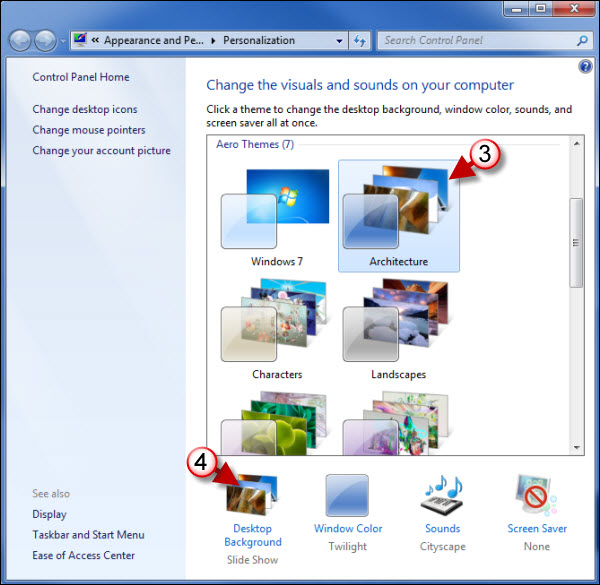 Personalize Your Wallpaper and Save Custom Themes in Windows 7 |  