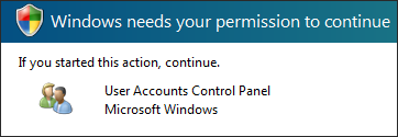 Disable User Account Control