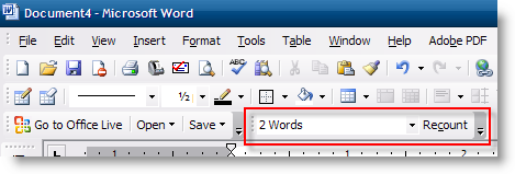 Word Counter in Word