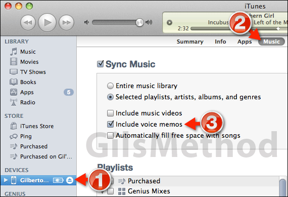 Sync iPhone Voice Memos to iTunes