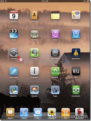 Turn On or Off Calendar and Email Notifications on the iPad