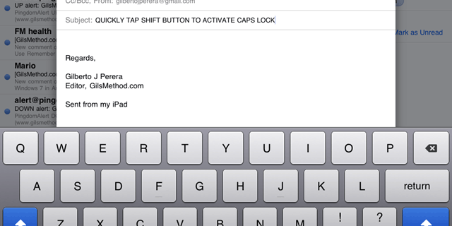 Tip: How to Enable and Use Caps Lock on the iPad