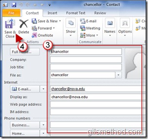 Add Contacts from Emails in Outlook 2010