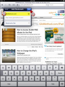 Add Bookmarks to iPad Bookmarks Bar