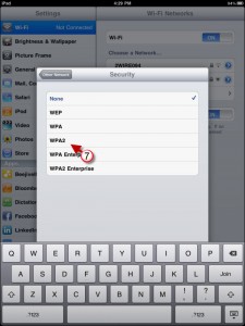 Join Wireless Network with iPad
