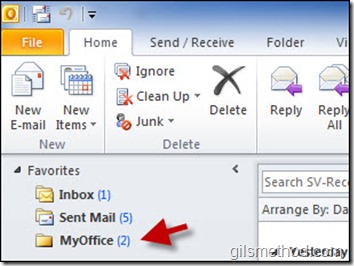 Add Email Folders to Your Favorites in Outlook 2010