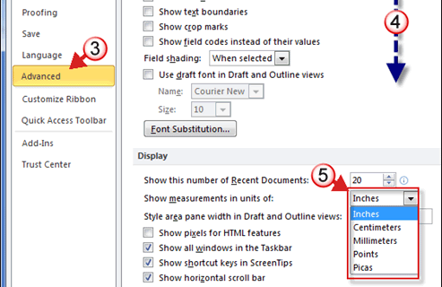 How to Change the Ruler’s Unit of Measurement in Word 2010
