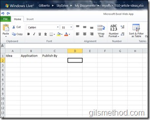 Create a New Office File Using SkyDrive
