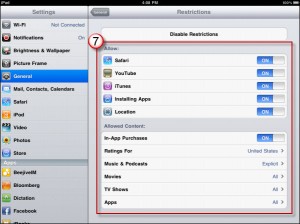 Enable Restrictions on Your iPad