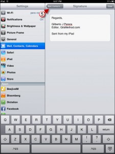 Change the Default Email Signature on the iPad