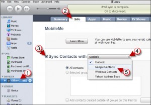Sync Google Contacts to iPad