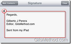 Change Email Signature on iPad