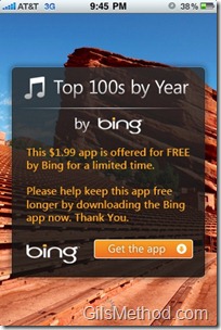 NuTsie Top 100 App with Bing