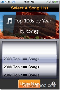 NuTsie Top 100 App with Bing