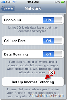 Enable Tethering iOS4