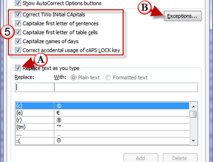 How to Disable AutoCorrect Features in Word 2010