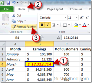 how-to-use-format-painter-in-excel-2010