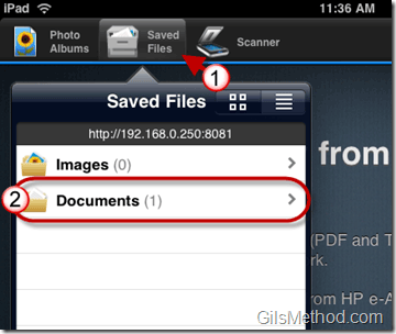 Print files from the iPad