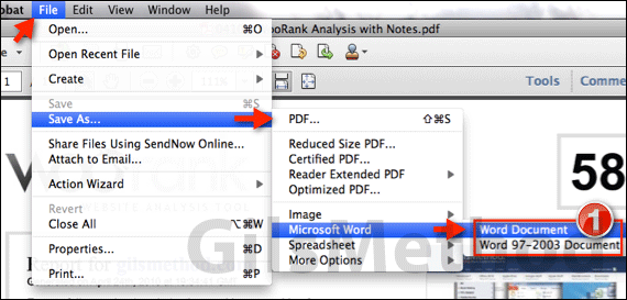 Adobe pdf to microsoft word