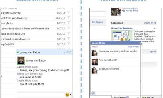 Chat with Facebook Friends While Checking Hotmail Messages
