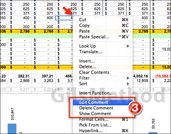 Insert comments cells excel 2011 b