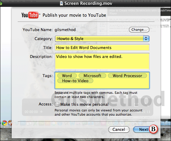Share videos quicktime player youtube a