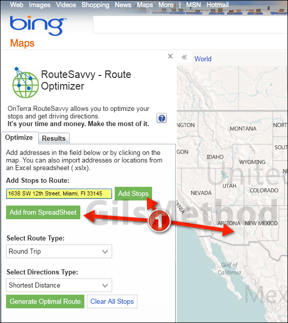 Bing maps routesavvy c