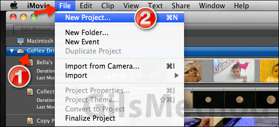 How to create a new movie project imovie