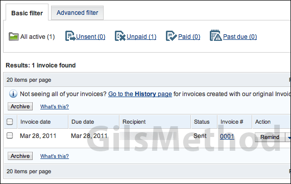 How to send invoice paypal d