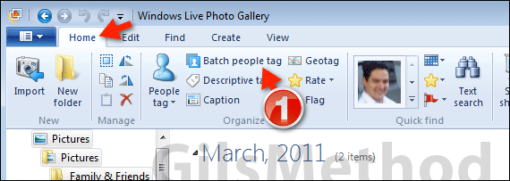 Tag people windows live photo gallery e