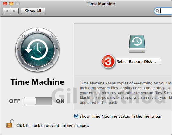Configure time machine mac b