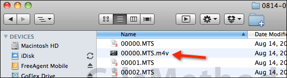 Convert mts files import imovie m4v file