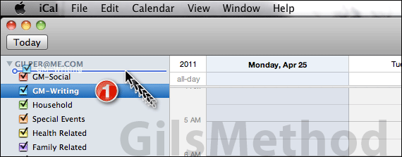 Set default calendar ical