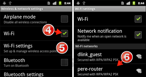 Add wireless network android phone b