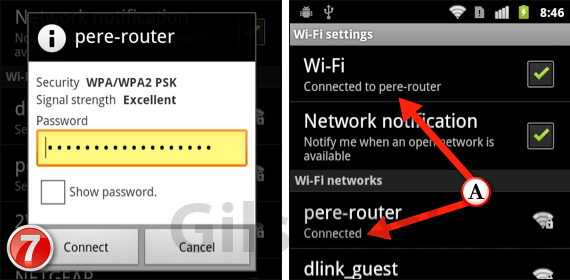 Add wireless network android phone d